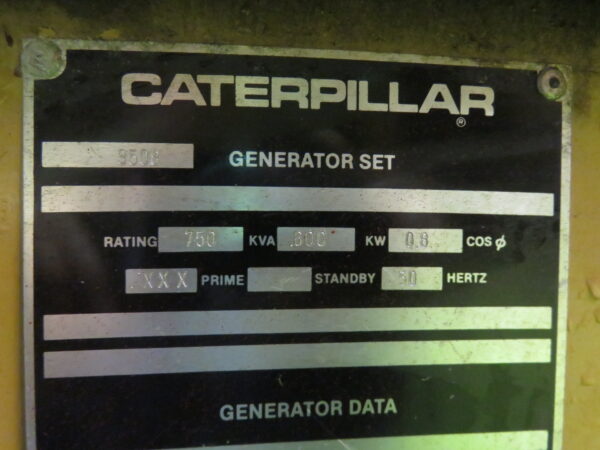 Generator Set Caterpillar 3508-DITA 750KVA - Complete engine 3