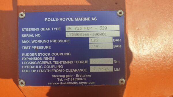 Steering Gear Rolss-Royce SR 723 FCP-320 2