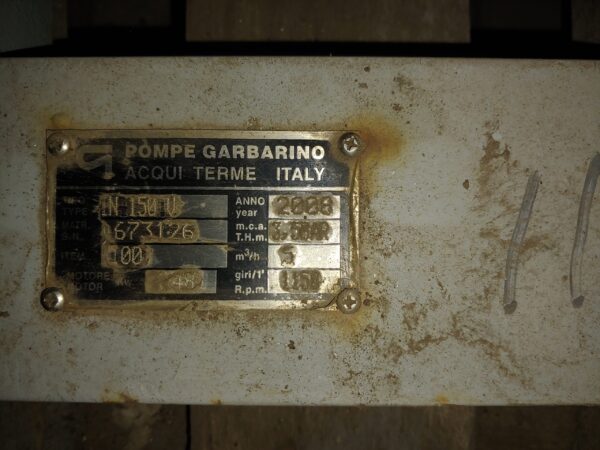Pump Pompe Garbarino IN 150V 2