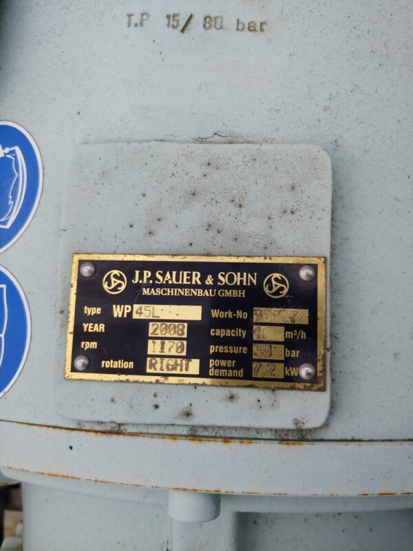 Compressor J.P. Sauer & Sohn WP 145L 1