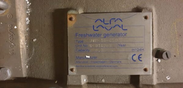 Fresh Water Generator Alfa Laval JWP-16-C50 1