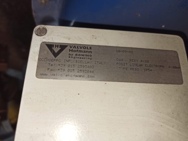 Control valve Valvole Hofmann posit. linear Electropn Type RES1 IP54