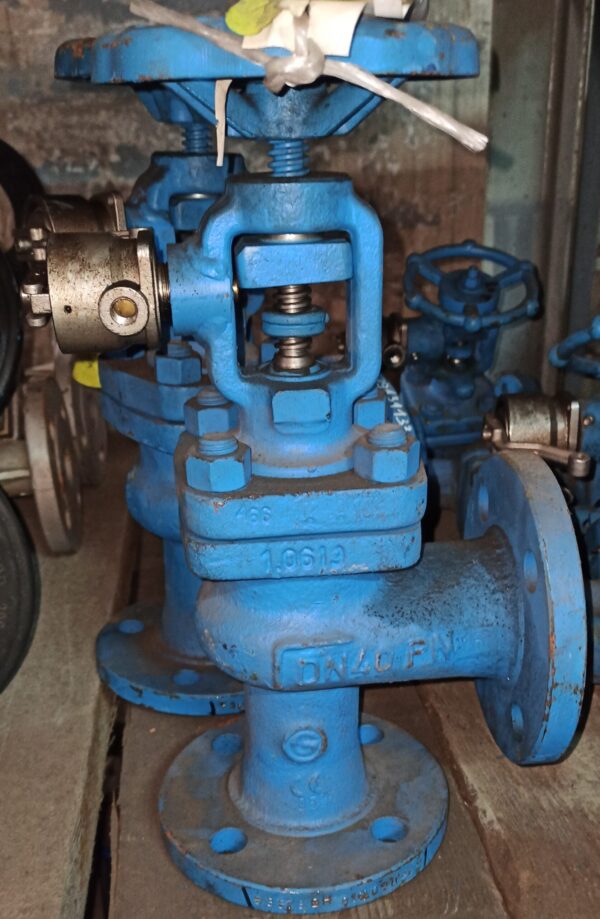 Fast closing, angle valve, DN40, PN16