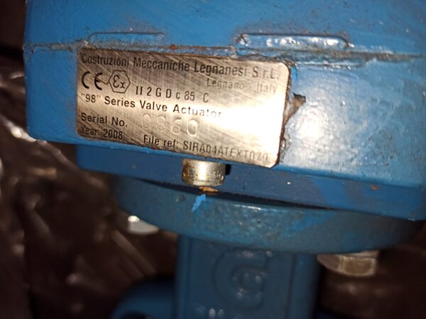 Butterfly valve with Opperman Mastergear DN250 PN6
