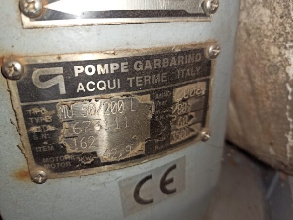 Pump Garbarino MU50/200 L + motor 42,9kW