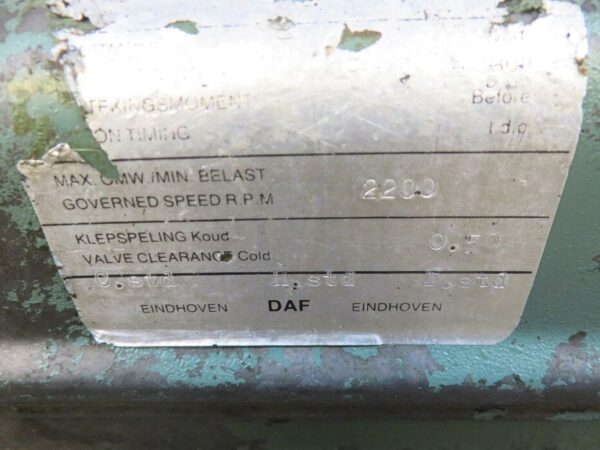 DAF DK1160 - COMPLETE DIESEL ENGINE