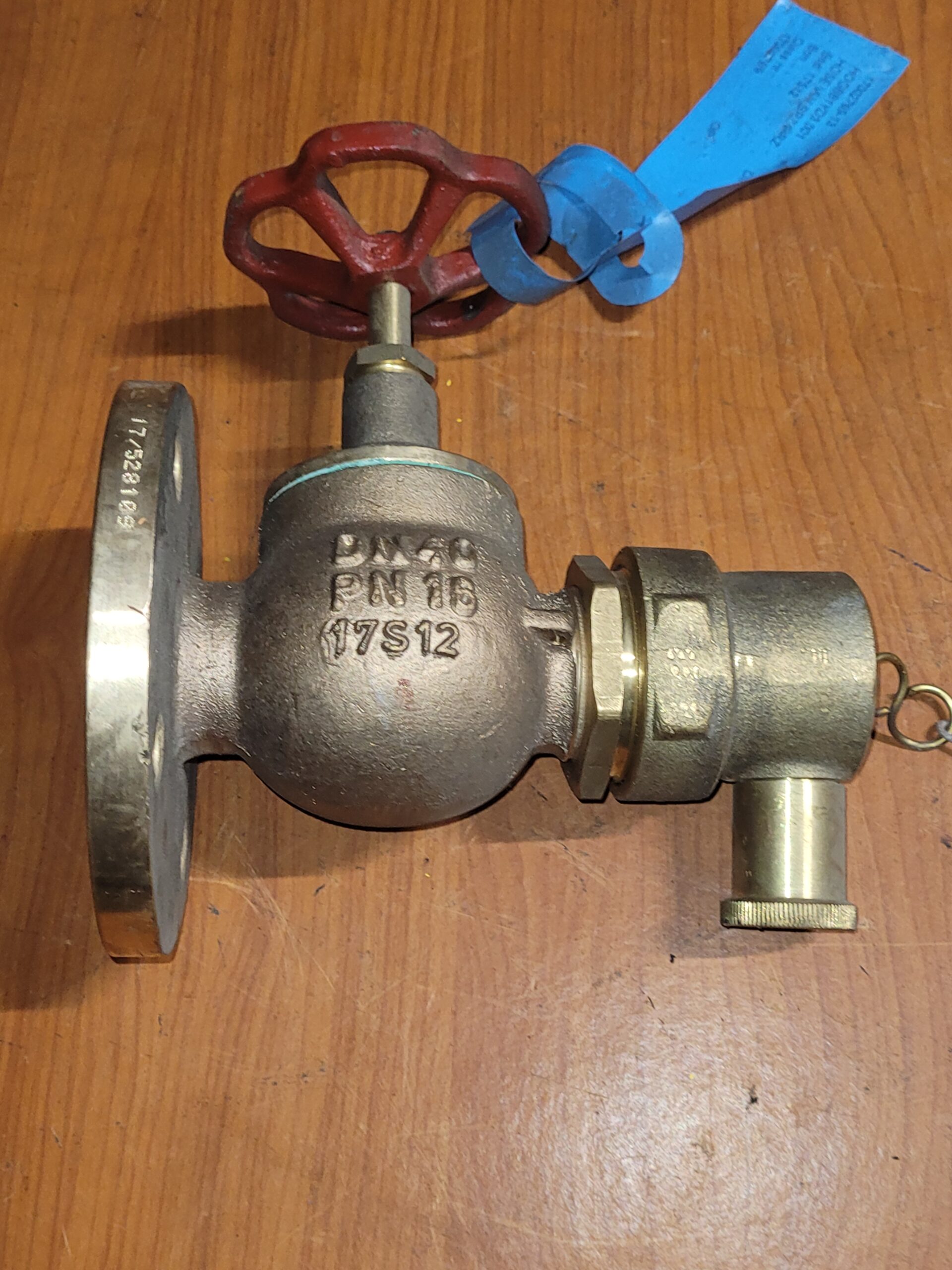 Marine Straight Fire Hydrant Valve DN40 PN16 with Hose Coupling and Cap