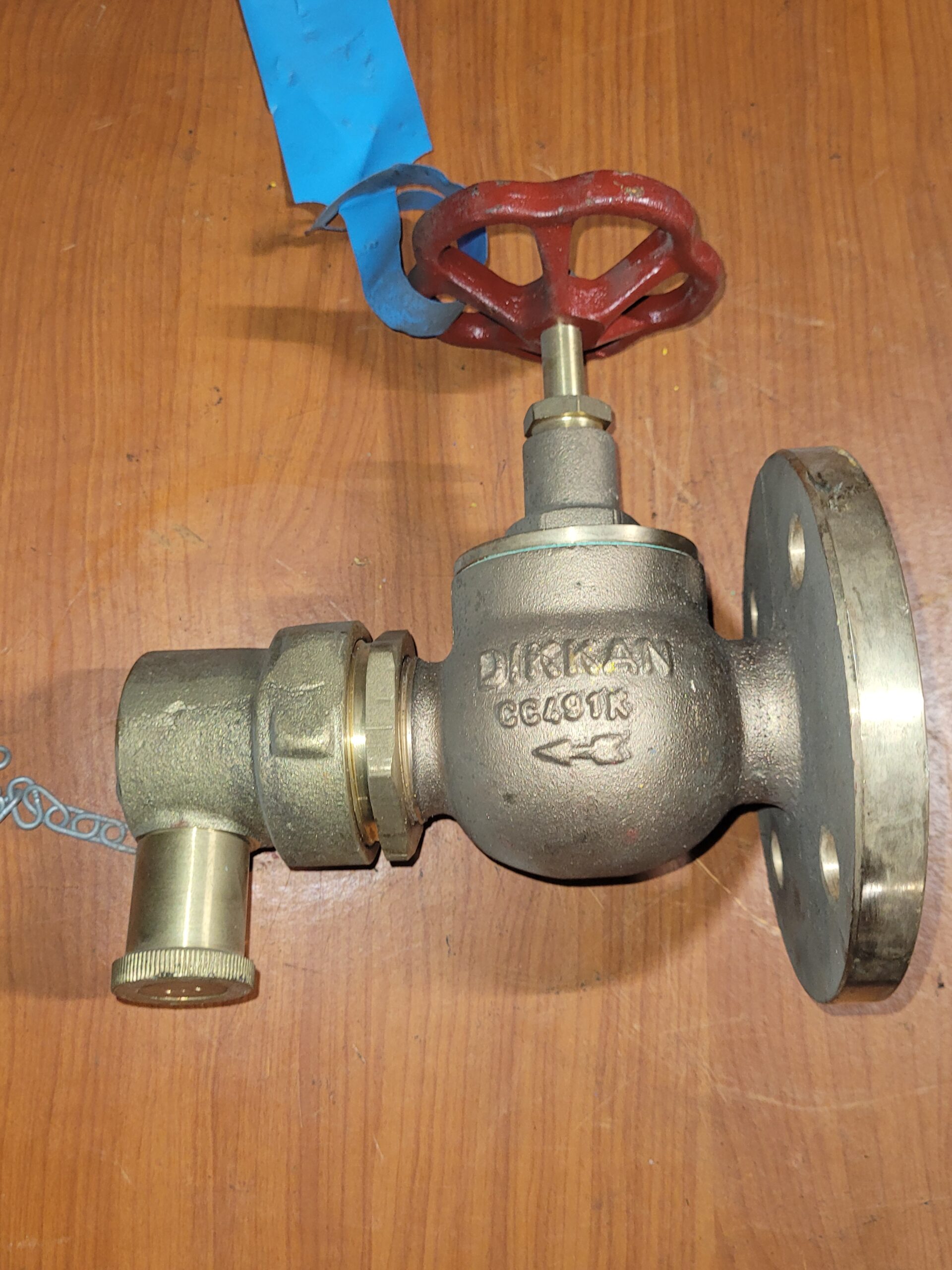 Marine Straight Fire Hydrant Valve DN40 PN16 with Hose Coupling and Cap - Image 4