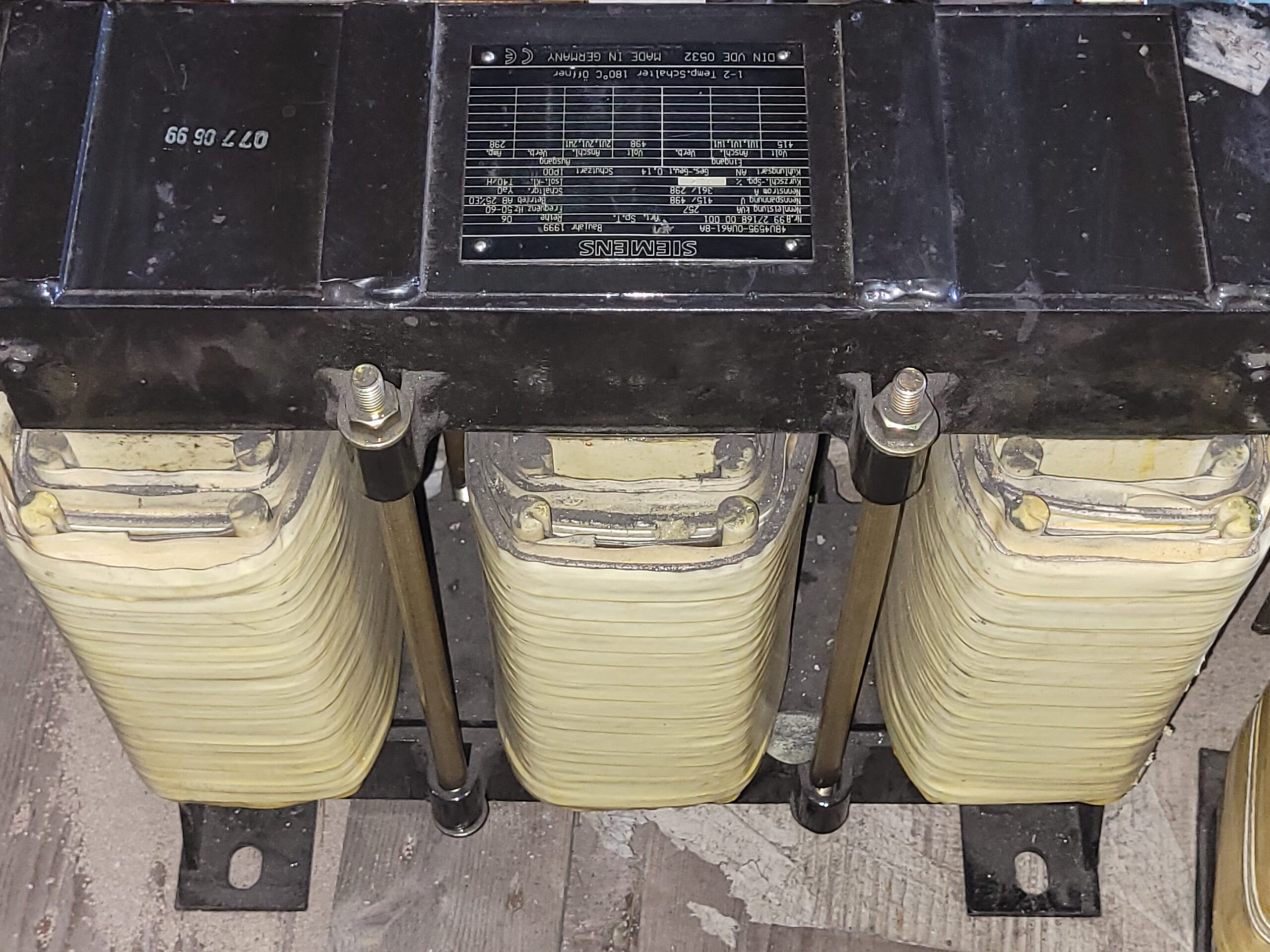 Siemens Autotransformer 4BU4595-0UA61-8A – 257 kVA, 415/498 V, 50–60 Hz
