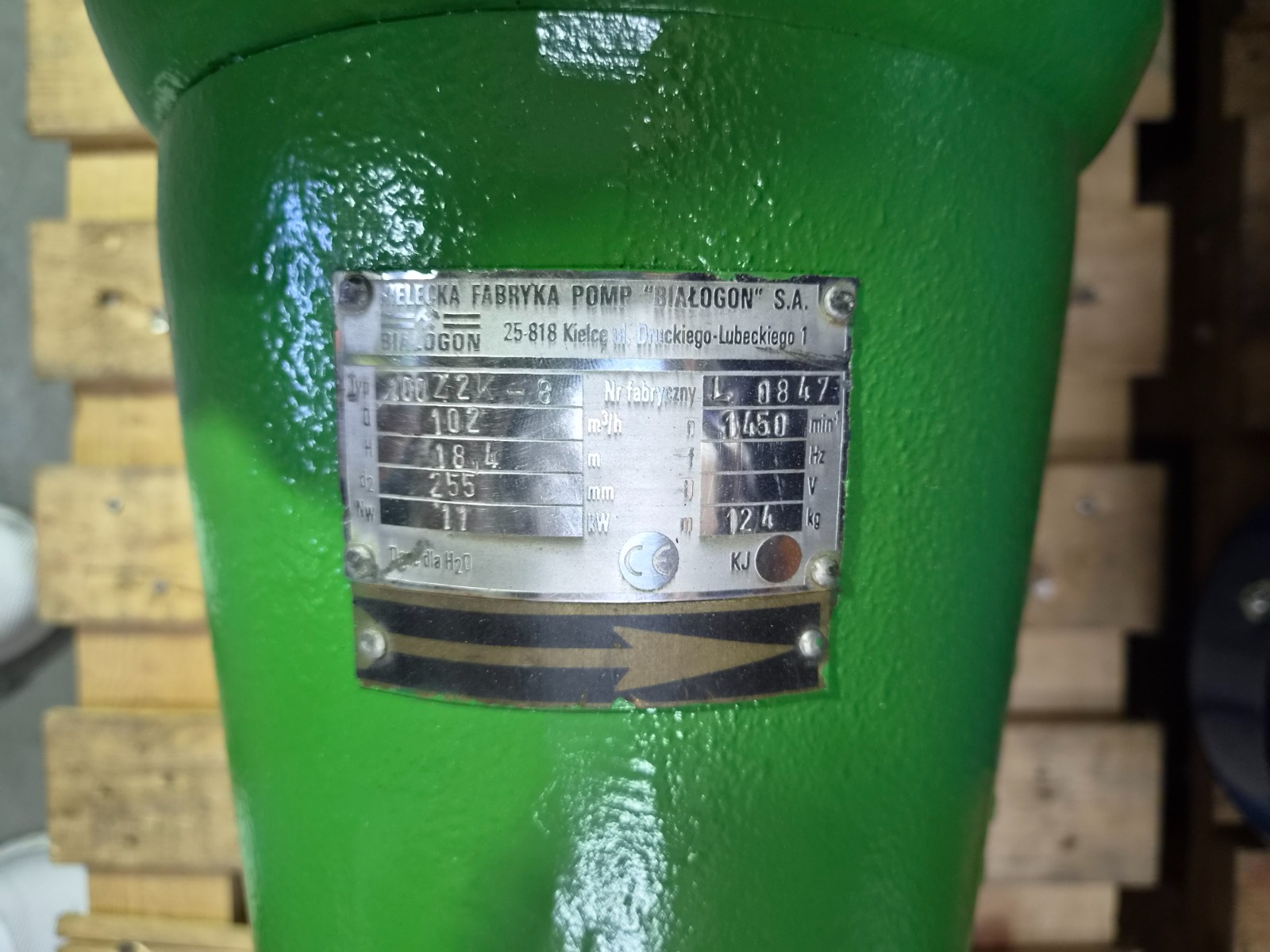 Białogon 100Z2K-8 Wastewater Pump – 102 m³/h, Bare Shaft - Image 2