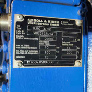 BOLL & KIRCH 6.60 DN50 AUTOMATIC BACKFLUSHING FILTER – 34 µm
